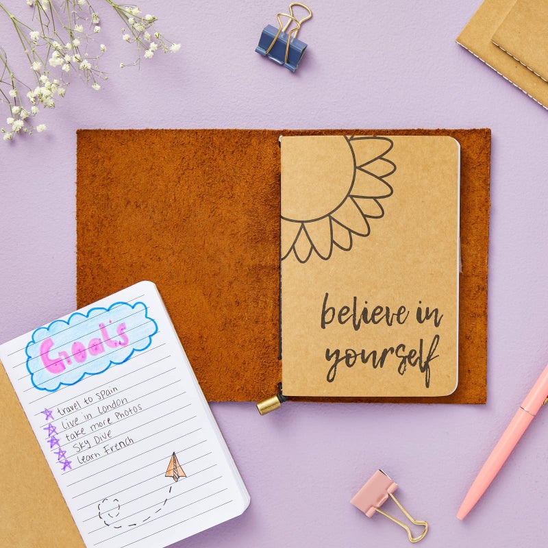 Paper Junkie Bulk Notebooks A6 Mini College-Ruled - 4 x 5.75 In, Brown Kraft, 12 Pack, 80 Pages - Portable & Lightweight Travel Journals for Kids & Party Favors for Teens - Image 3